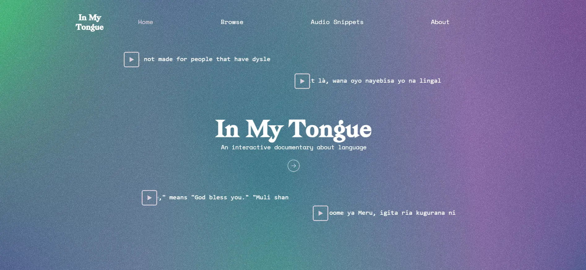 In My Tongue banner